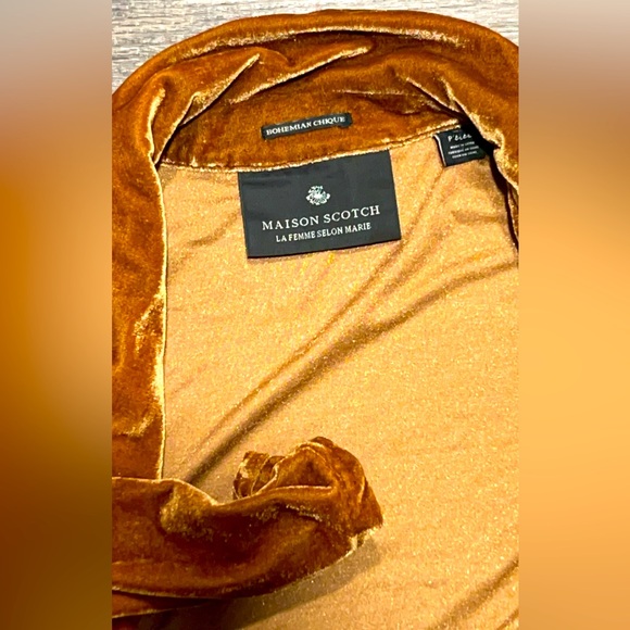 Scotch & Soda Gold Velvet Blazer - Picture 6 of 7